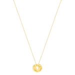 Collier plaqué or 3 cercles personnalisables entrelacés 44 cm - vue 1