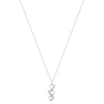 Collier argent 925 triple coeur personnalisable zirconias multicolores 44,5 cm - vue 2