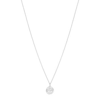 925 zilveren collier met zirkonia levensboom 44,5 cm