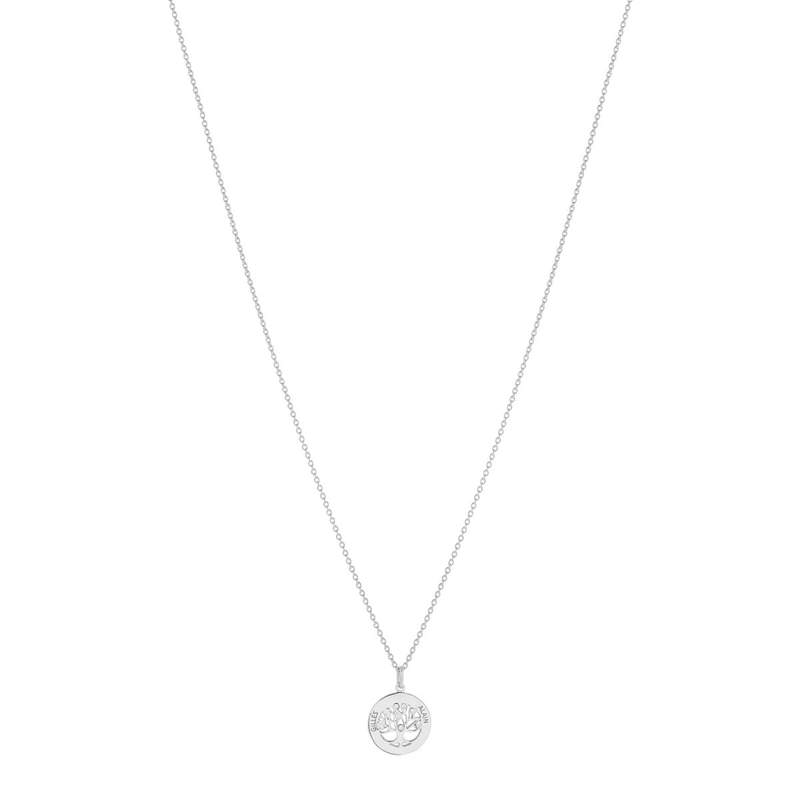 Collier argent 925 maille forçat et arbre de vie zirconias 44,5 cm - vue 2