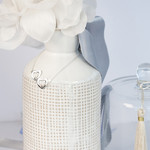 Bracelet argent 925 2 coeurs personnalisables zirconias 21 cm - vue D3