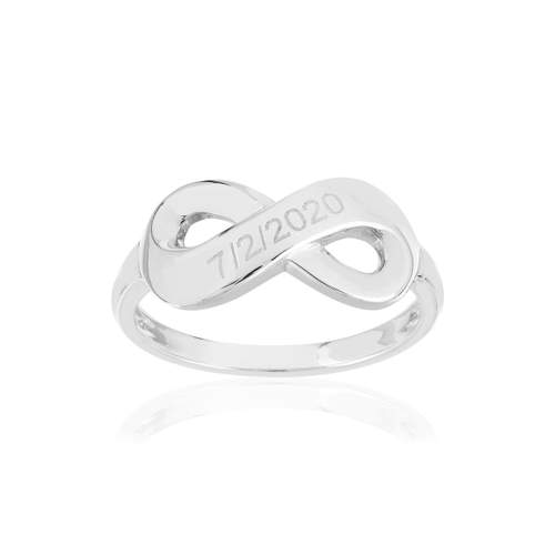Bague argent 925 infini personnalisable