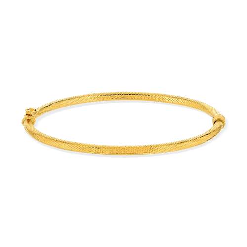 Bracelet jonc or 375 jaune ciselé