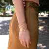 Bracelet jonc or 750 jaune croisillons - vue Vporté 1