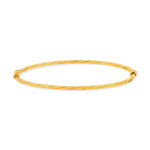 Bracelet jonc or 750 jaune torsadé - vue 1