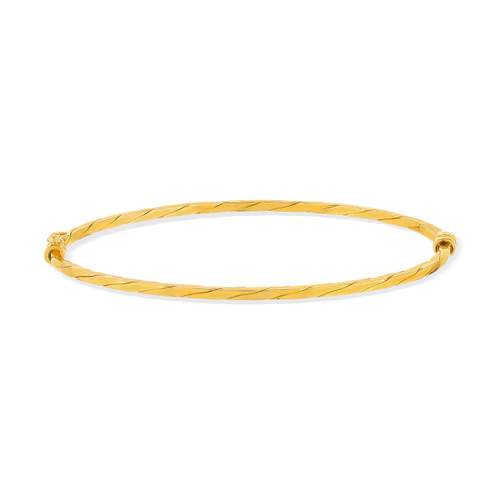 Gedraaide 750 geelgouden kralenarmband
