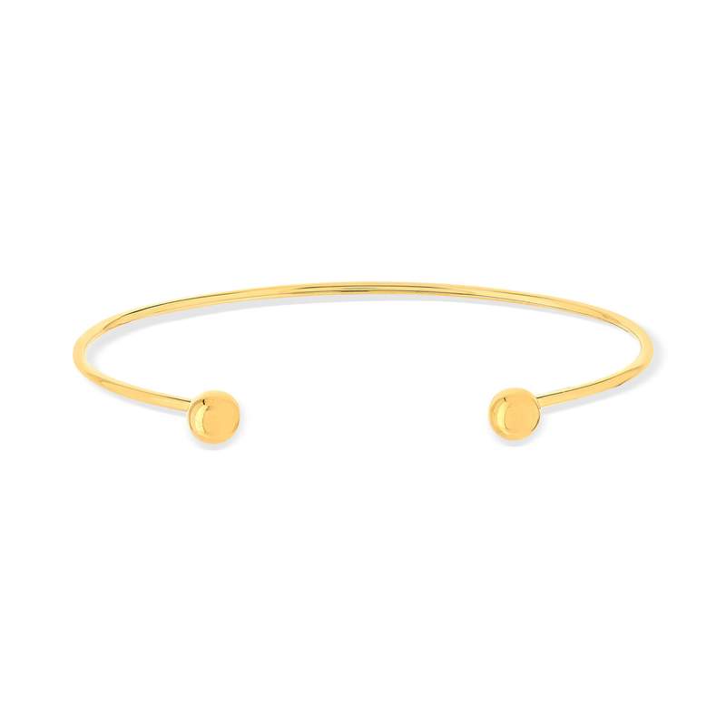 Bracelet or jaune 750 ouvert - vue 1