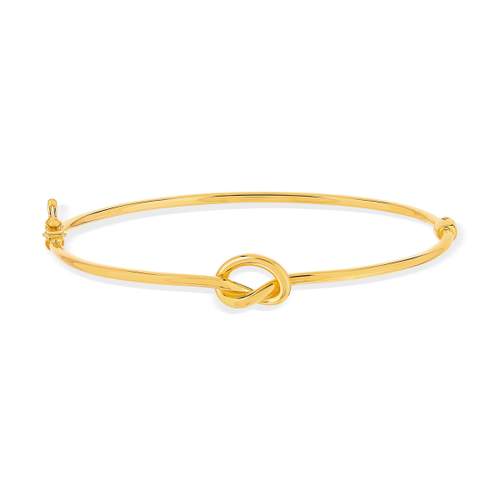 Bracelet jonc or 750 jaune noeud