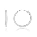 Créoles or blanc 375 15 mm - vue 1