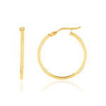 Créoles or jaune 375 23 mm - vue 1