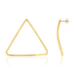Boucles d'oreilles or 375 jaune triangles - vue 1