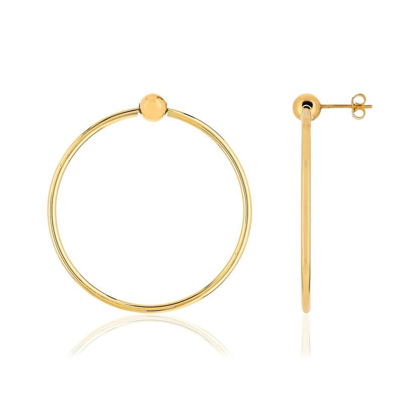Boucles d'oreilles or jaune 375 - vue 1