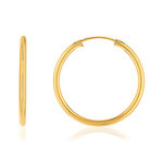 Créoles or jaune 750 22 mm - vue 1