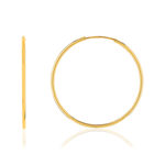 Créoles or jaune 750 30 mm - vue 1