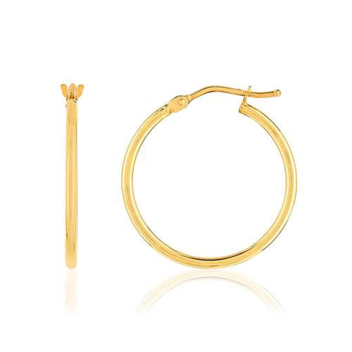Créoles goud 750 geel 20 mm