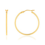 Créoles or jaune 750 25 mm - vue 1