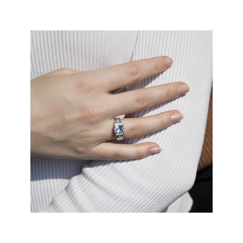 Bague MATY Argent 925 zirconias - vue porté 2