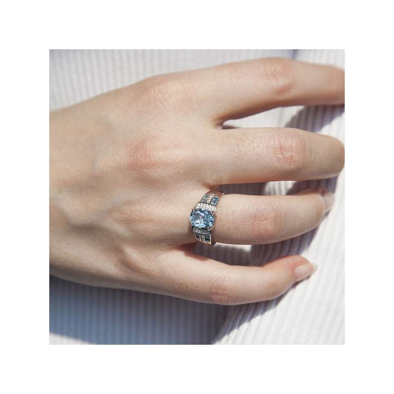 Bague MATY Argent 925 zirconias - vue porté 3