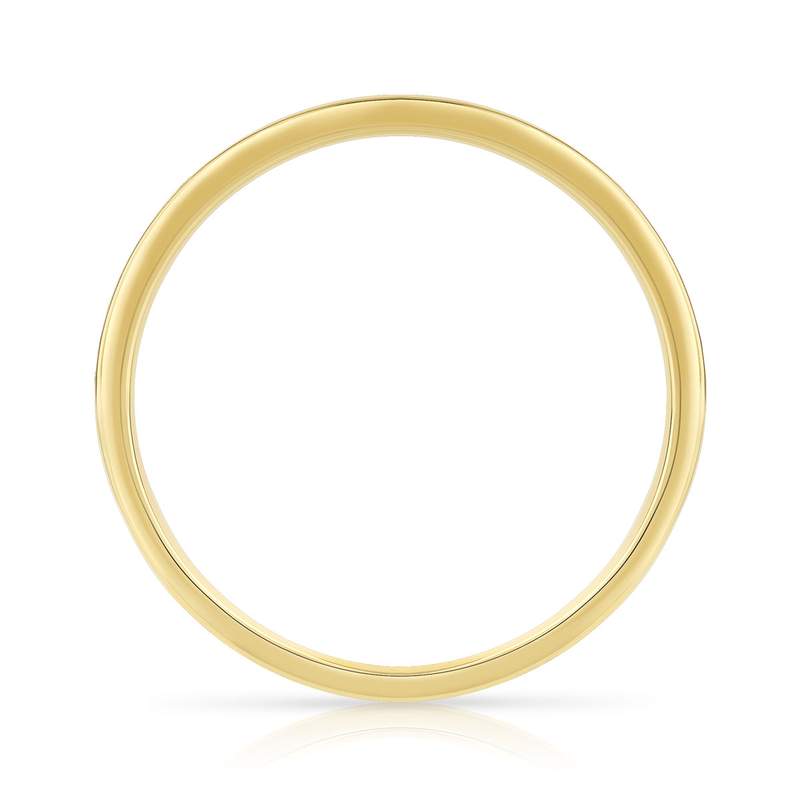Alliance demi-tour or 750 jaune diamant H/SI - vue 2