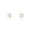 Boucles d'oreilles or 750 jaune diamant - vue V1
