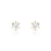 Boucles d'oreilles or 750 jaune diamant - vue V1
