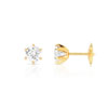 Boucles d'oreilles or 750 jaune diamant - vue VD1