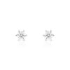 Boucles d'oreilles or 750 blanc diamant - vue V1