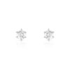 Boucles d'oreilles or 750 blanc diamant H/P1 - vue V1