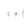 Boucles d'oreilles or 750 blanc diamant H/P1 - vue VD1