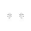 Boucles d'oreilles or 750 blanc diamant - vue V1