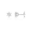 Boucles d'oreilles or 750 blanc diamant H/P1 - vue VD1