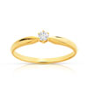 Bague solitaire or 750 diamant 10/100e de carat - vue V1