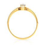 Bague solitaire or 750 diamant 10/100e de carat - vue 2