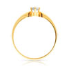 Bague solitaire or 750 jaune diamant 20/100e de carat - vue V2