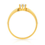 Bague solitaire or 750 jaune diamant 30/100e de carat - vue 2