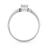 Bague solitaire or 750 blanc diamant 25/100e de carat - vue V2