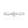 Bague solitaire or 750 blanc diamant 25/100e de carat - vue V3