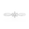 Bague solitaire or 750 blanc diamant 30/100e de carat - vue V3