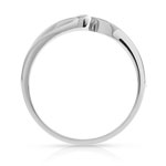 Bague solitaire or 750 blanc diamant 10/100e de carat - vue 2