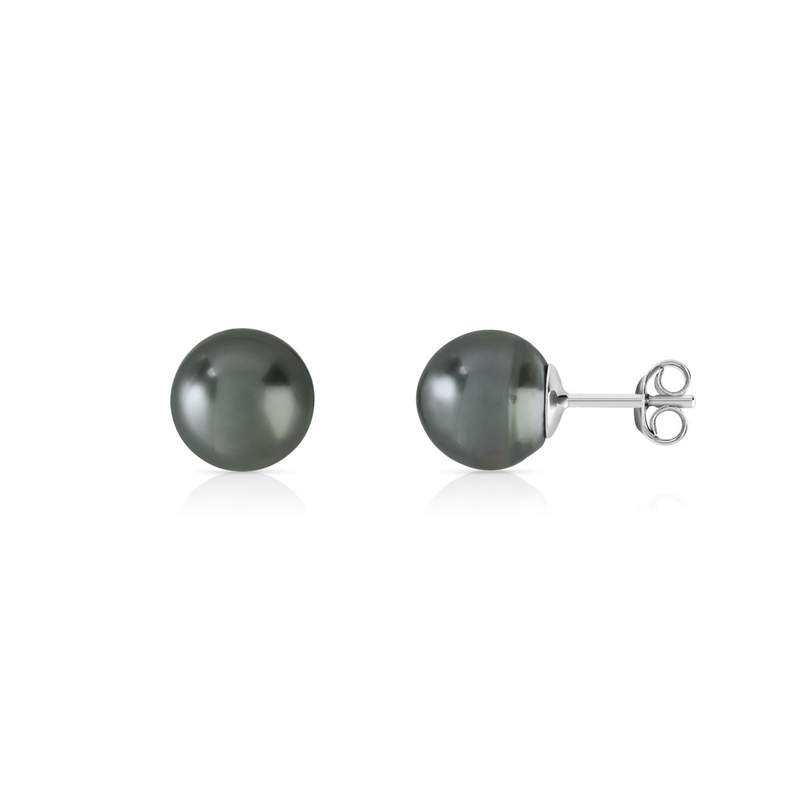Boucles d'oreilles argent 925 perles de culture de Tahiti - vue 1