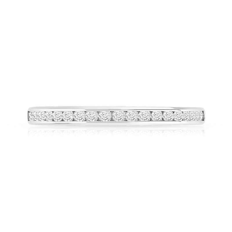 Alliance demi-tour or 750 blanc diamant HSI - vue 3