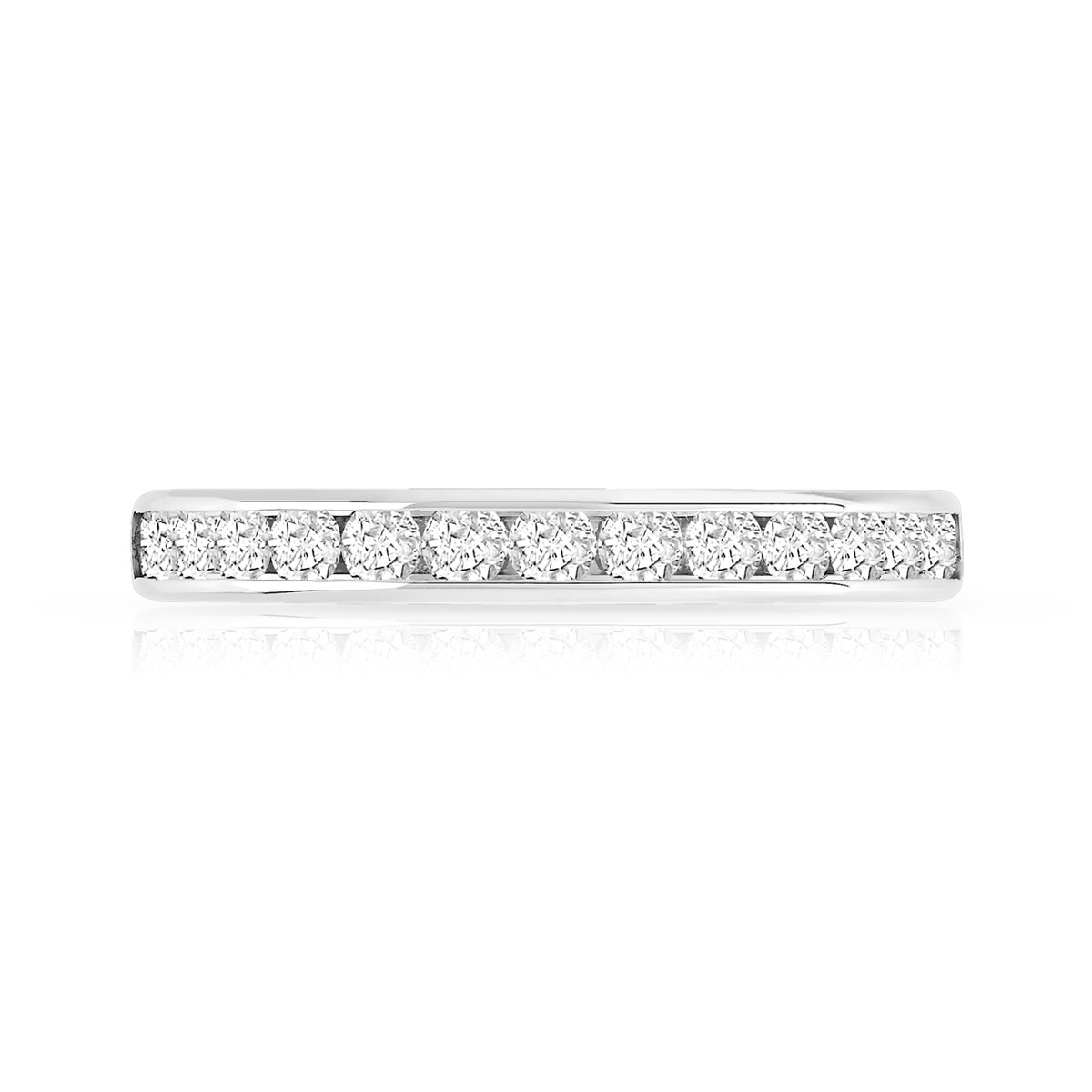 Alliance demi-tour or 750 blanc diamant HSI - vue 3