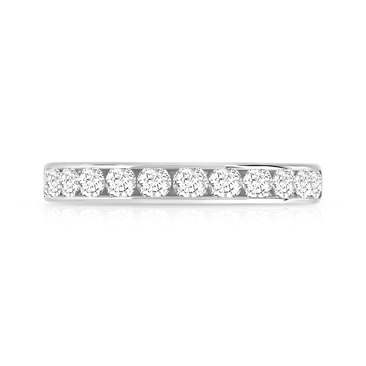 Alliance demi-tour or 750 blanc diamant HSI - vue 3