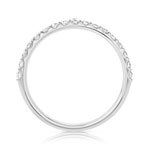 HSI white diamond 750 gold half-turn wedding ring - view 2