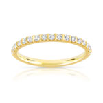 Alliance demi-tour or 750 jaune diamant H/SI - vue 1