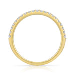 Alliance demi-tour or 750 jaune diamant H/SI - vue 2