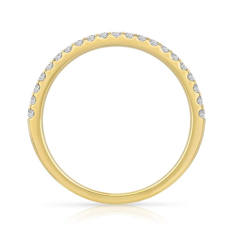 Alliance demi-tour or 750 jaune diamant H/SI - vue 2