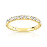 Alliance demi-tour or 750 jaune diamant H/SI