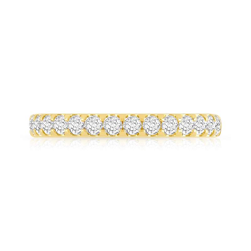 Alliance demi-tour or 750 jaune diamant H/SI - vue 3