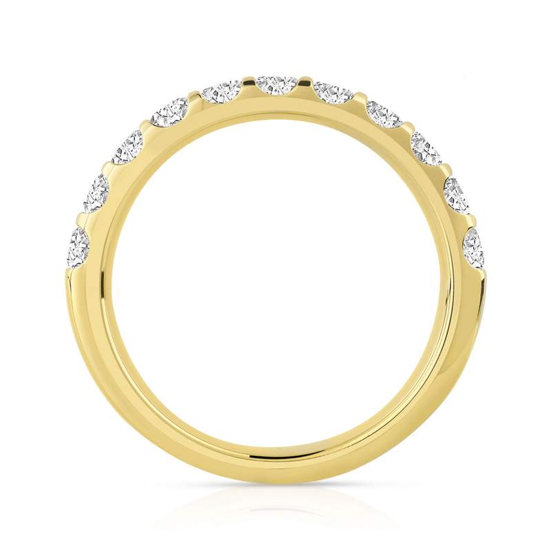 Alliance demi-tour or 750 jaune diamant H/SI - vue 2